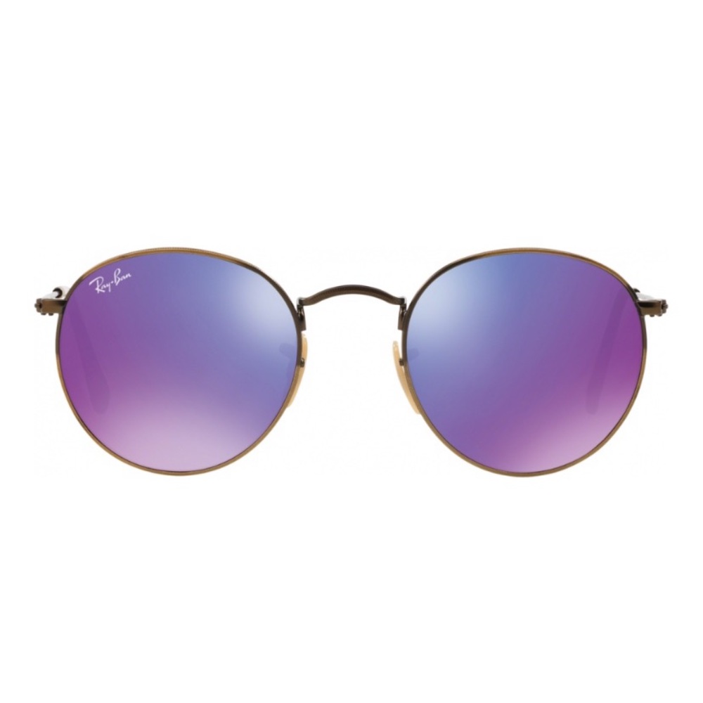 RayBan Round Flash Lenses Violet Mirror